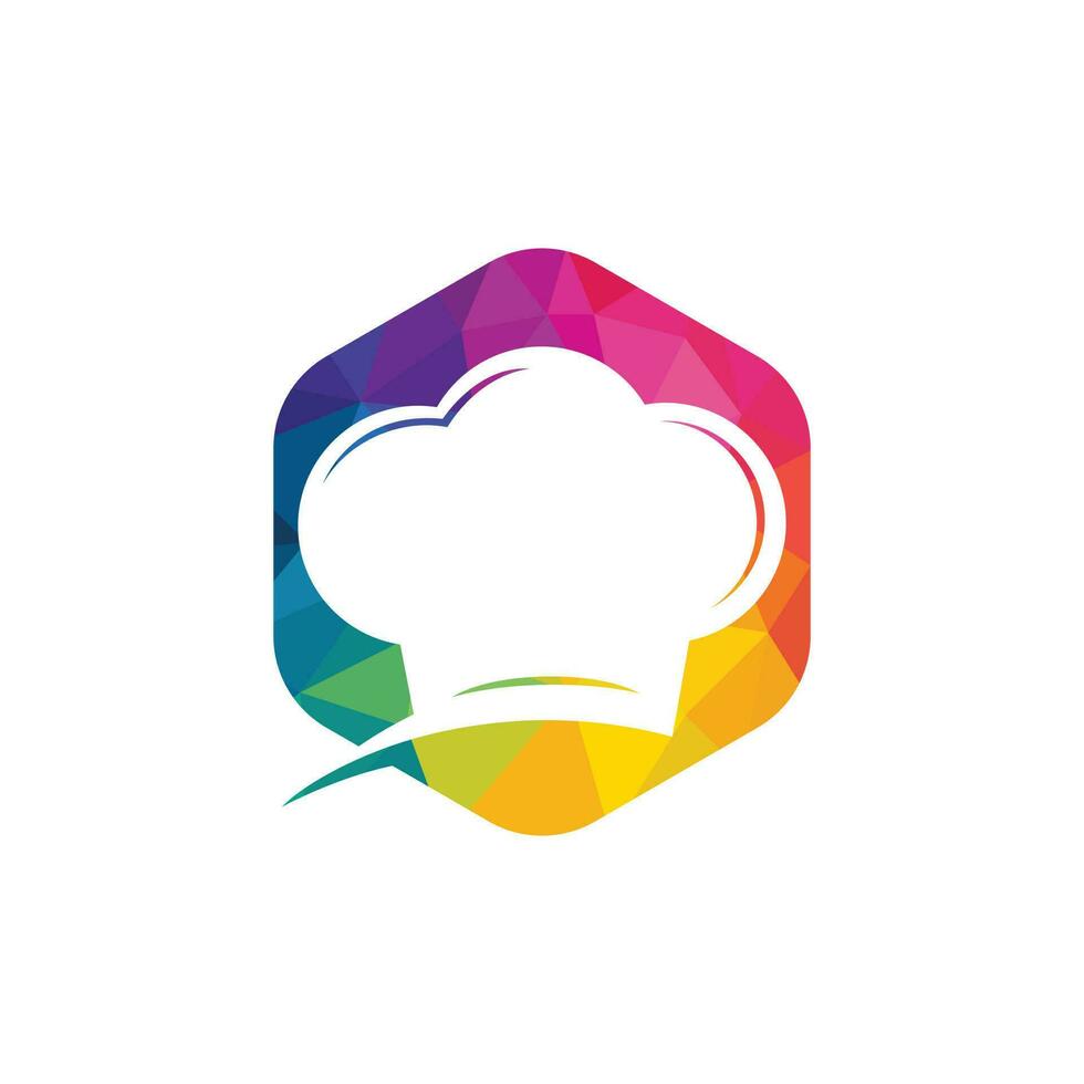 Chef logo design. Cook hat icon. Vector symbol for menu restaurant cafe bistro.