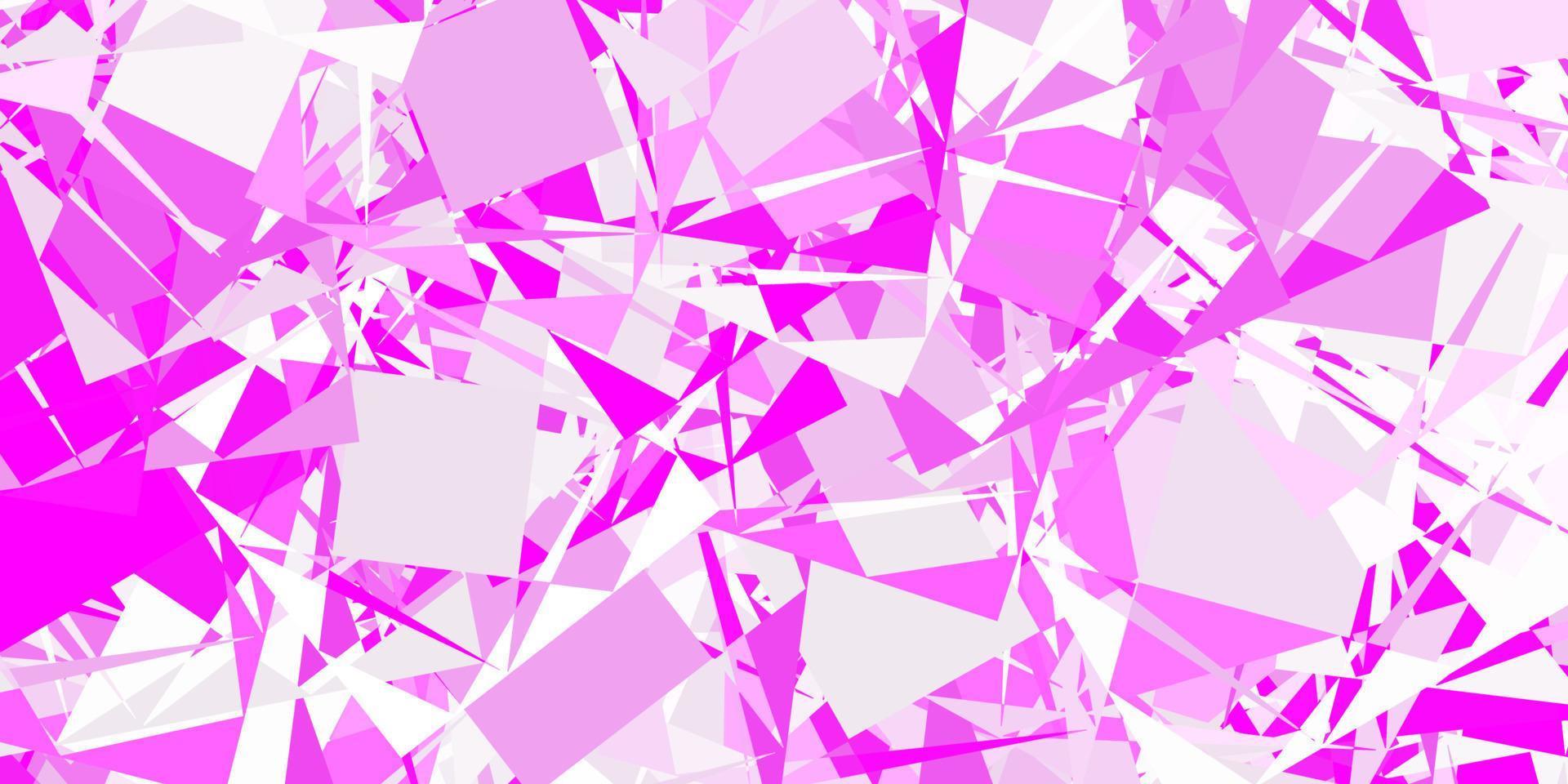 Fondo de vector violeta, rosa claro con triángulos.