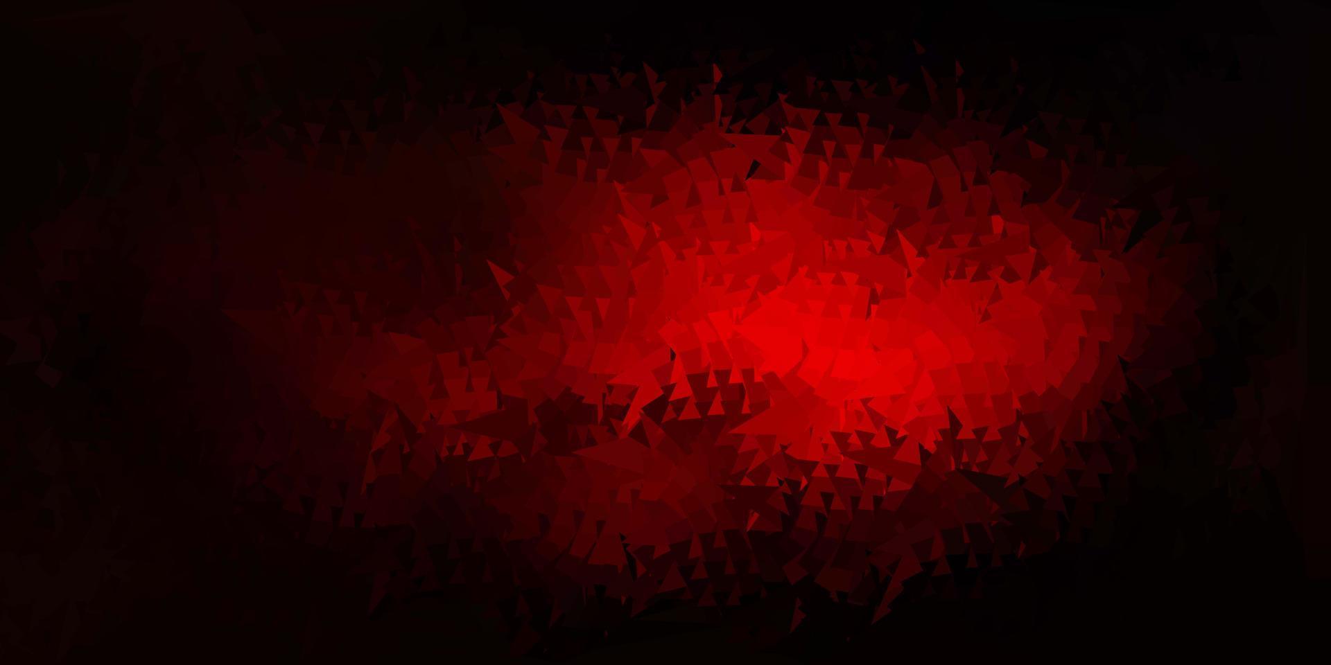 Dark red vector triangle mosaic design.