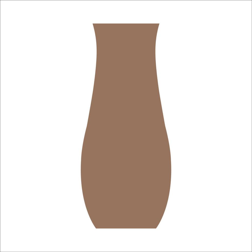 Vector illustration of modern ceramic vase. Single element in trendy boho style isolated on white background