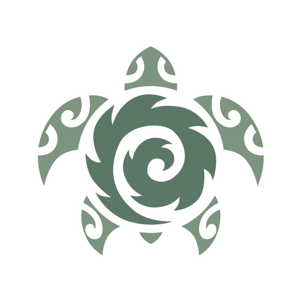 Maori Polynesian Ethno Tribal Boho Style Turtle. Turtle logo graphic design concept. Editable sea turtle element, can be used as logotype, icon, template in web and print vector