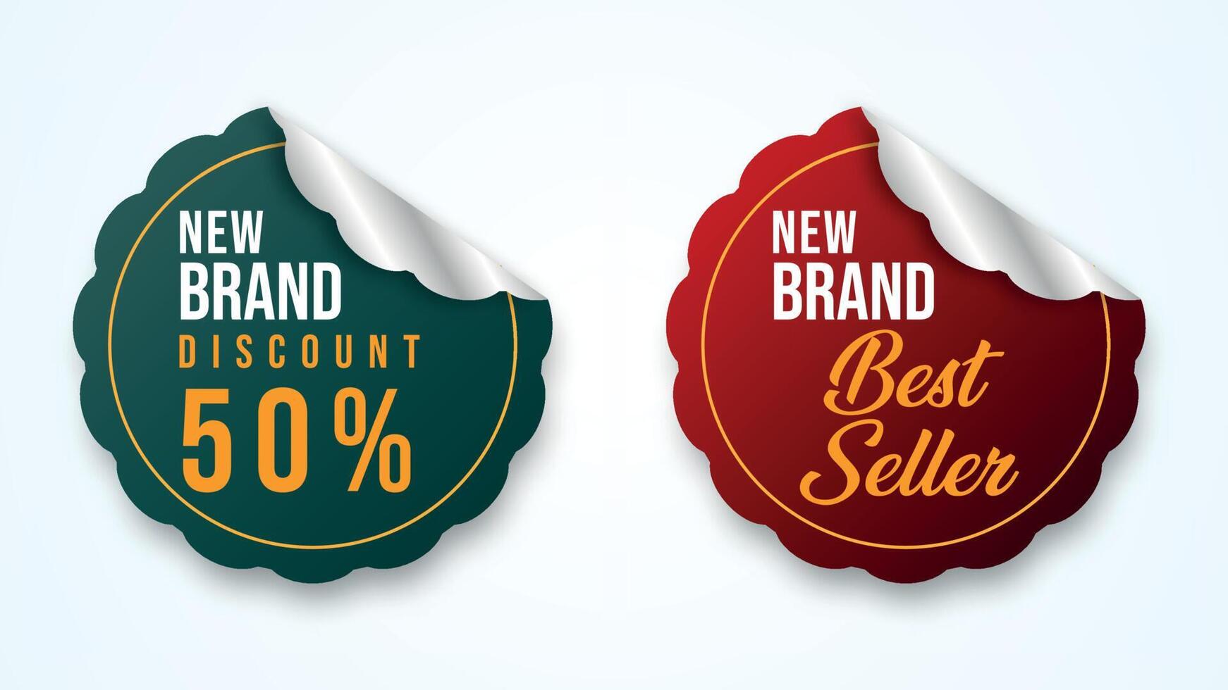 sales promotion label ornaments and elements vector