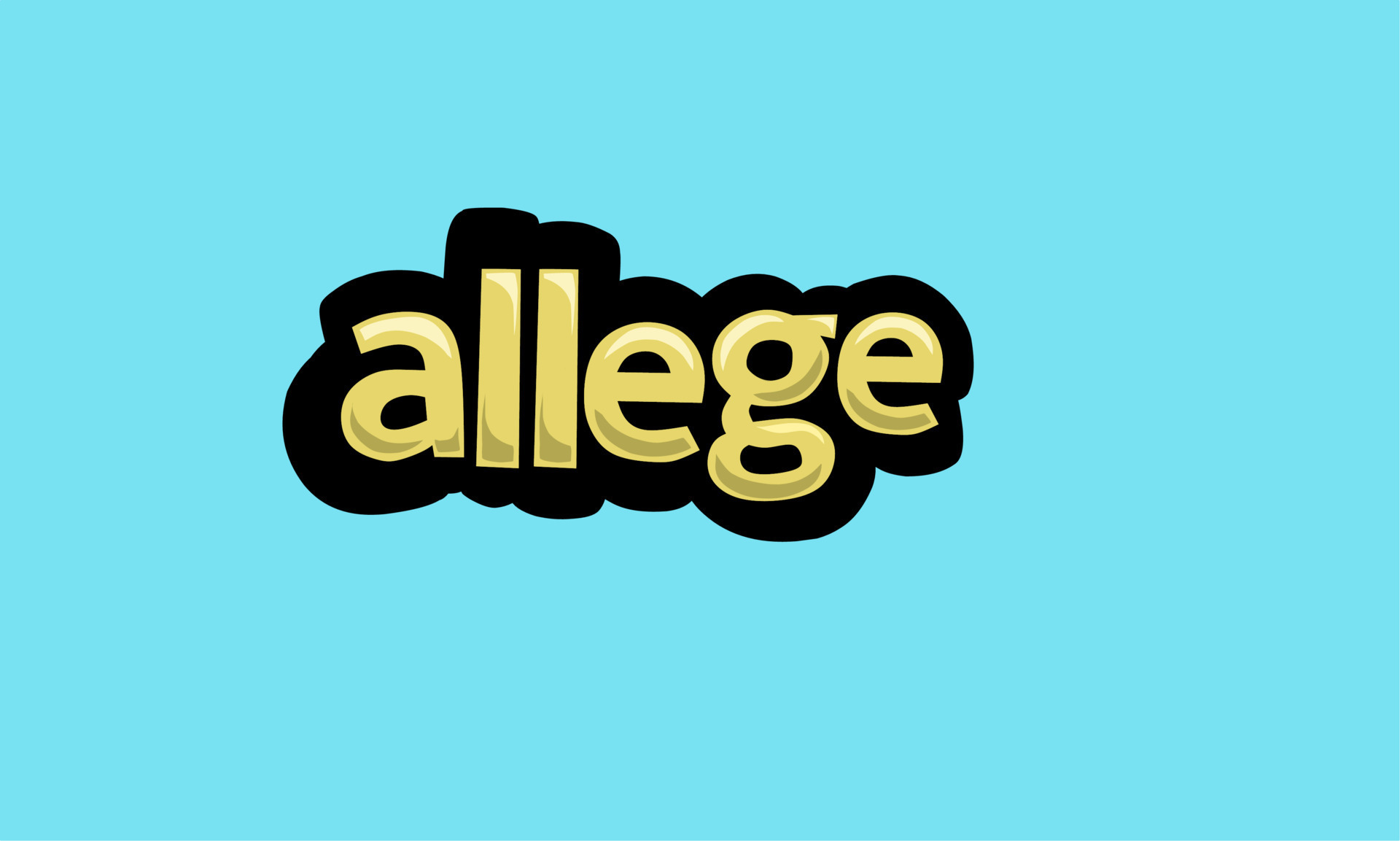 ALLEGE writing vector design on a blue background 13360038 Vector Art