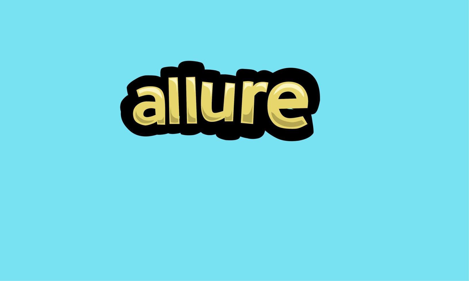 ALLURE writing vector design on a blue background
