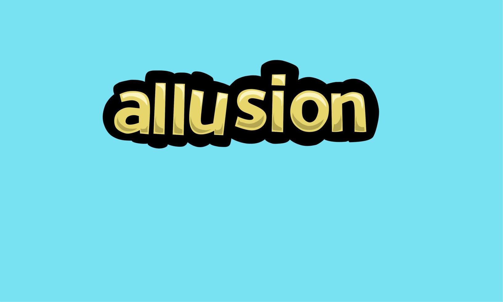 ALLUSION writing vector design on a blue background
