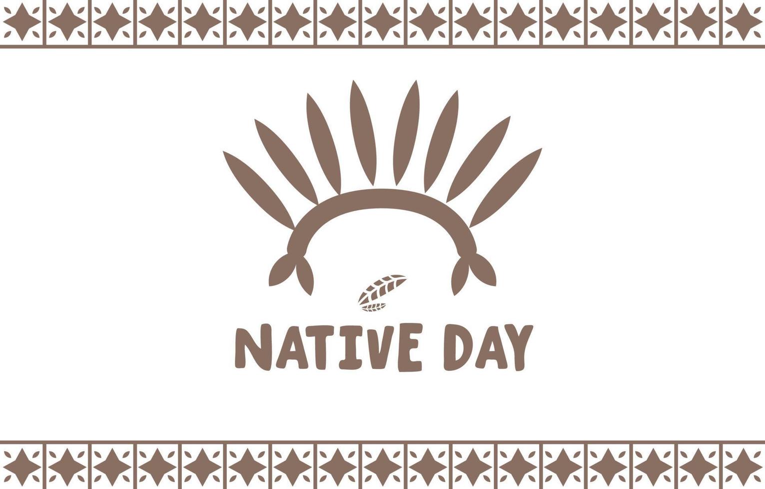 Simple Illustration of native day, good for background, wallpaper, gift card etc vector