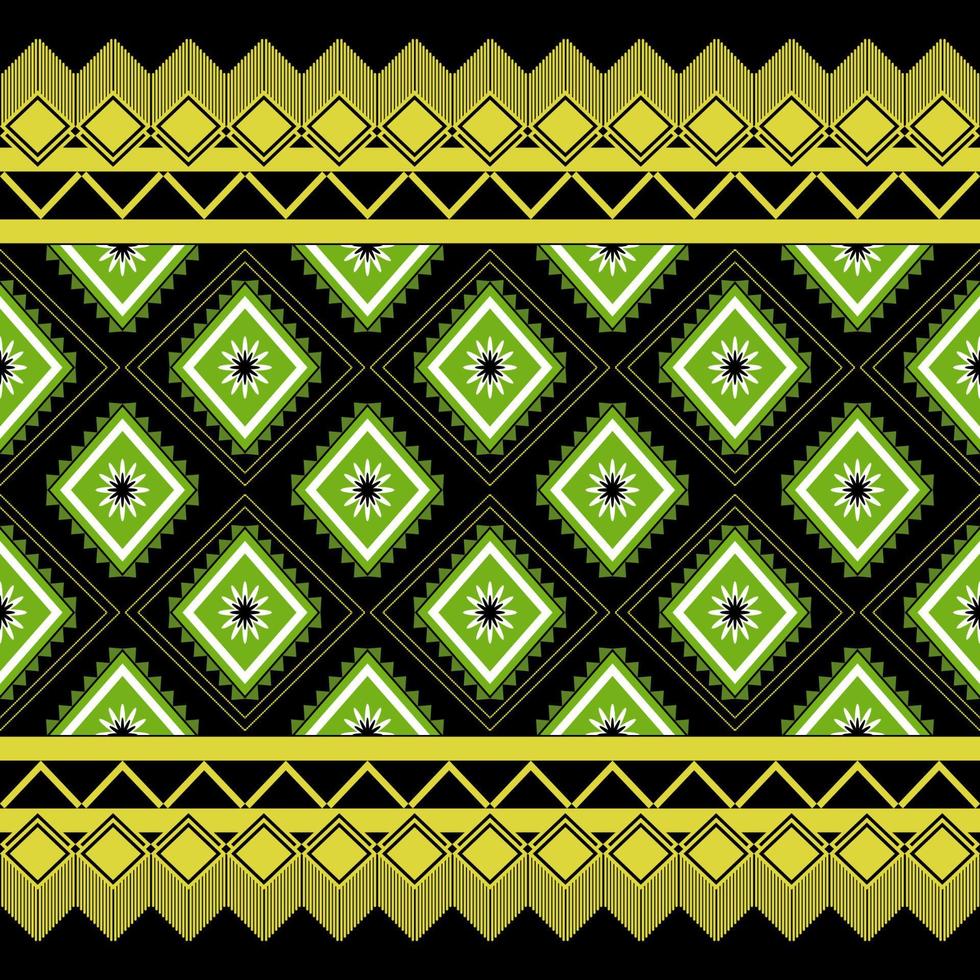 Geometric ethnic oriental seamless pattern traditional Design for background,carpet,wallpaper.clothing,wrapping,Batik fabric,Vector illustration.embroidery style vector