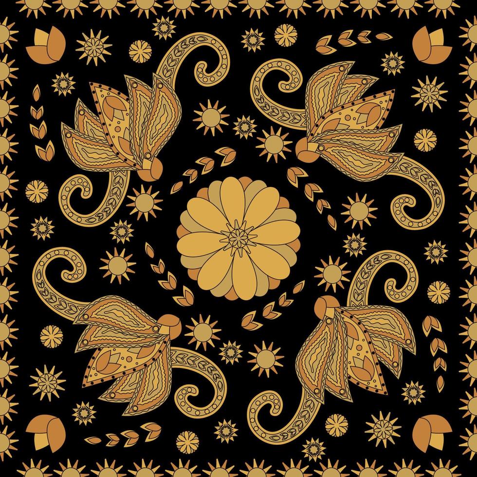 Seamless pattern paisley5 vector