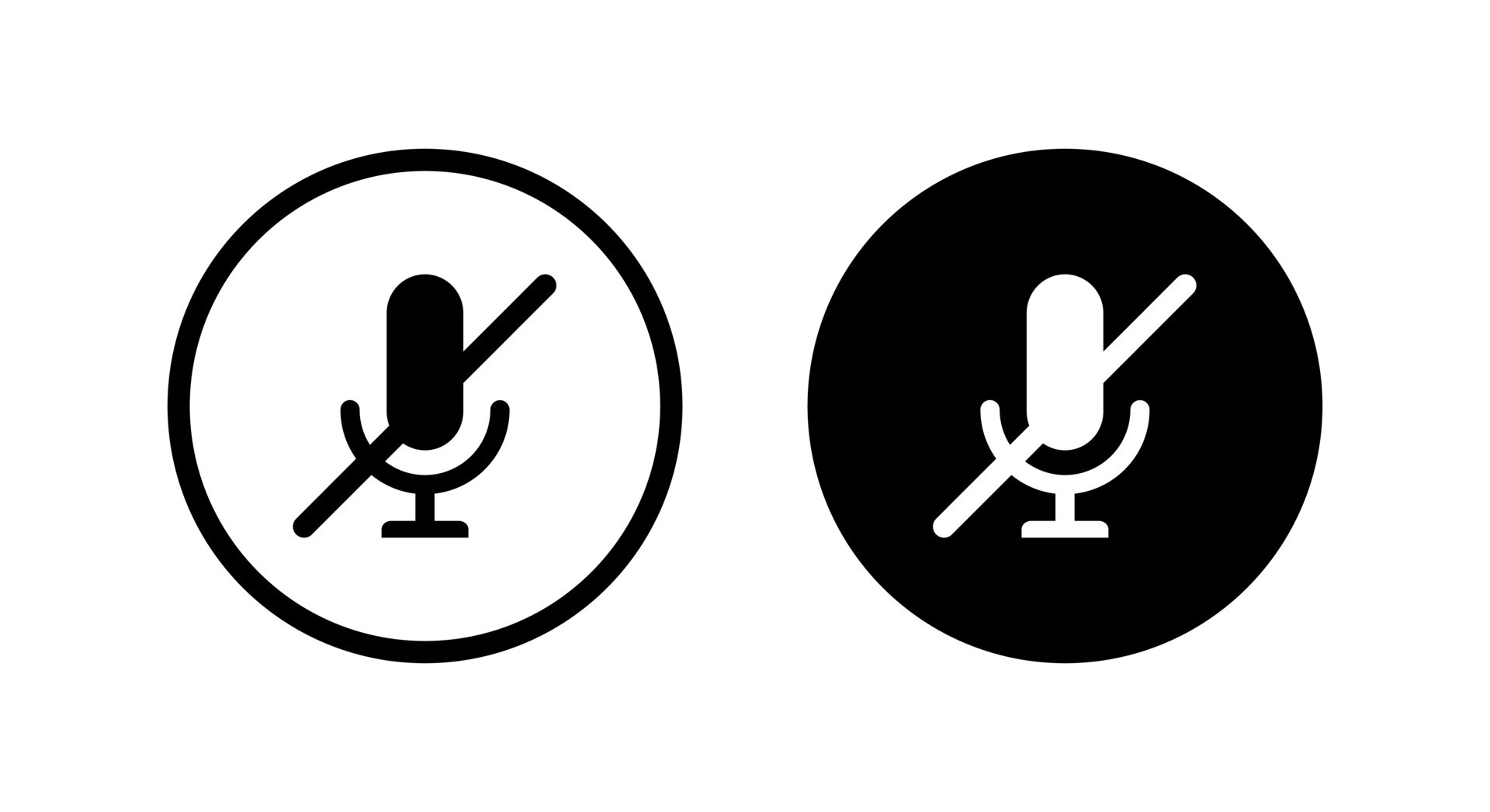 Mute Microphone No Mic Icon Vector Isolated On Circle Background mute-microphone-no-mic-icon-vector-isolated-on-circle-background