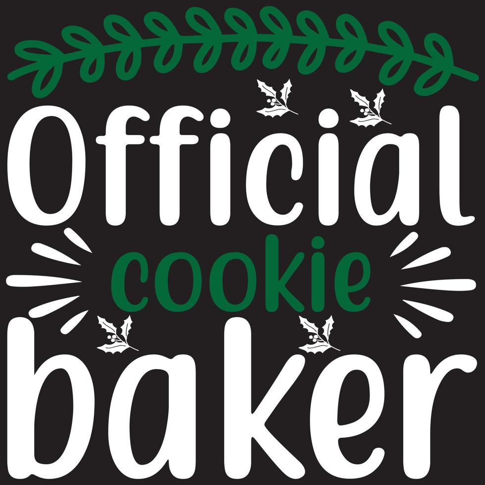 Official cookie baker. vector