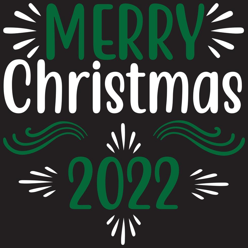 Merry Christmas 2022 vector