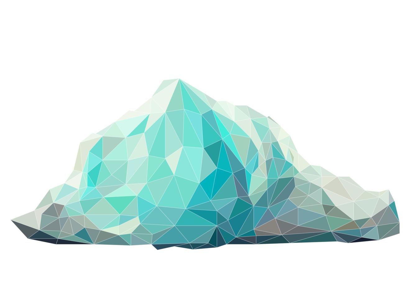 big iceberg Vector flat style cartoon iceberg illustration isolated from background