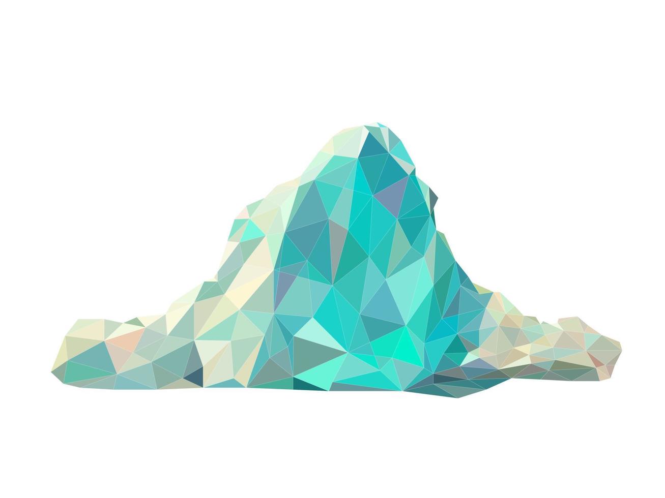 big iceberg Vector flat style cartoon iceberg illustration isolated from background