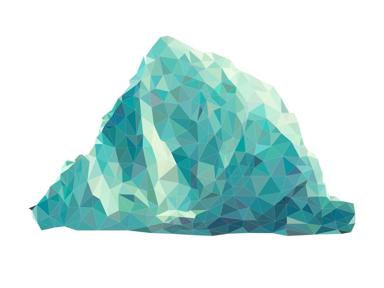 big iceberg Vector flat style cartoon iceberg illustration isolated from background