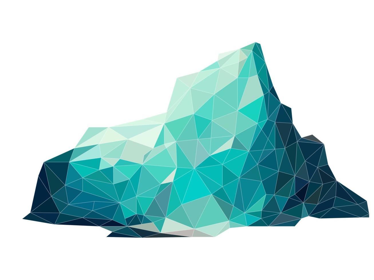 big iceberg Vector flat style cartoon iceberg illustration isolated from background