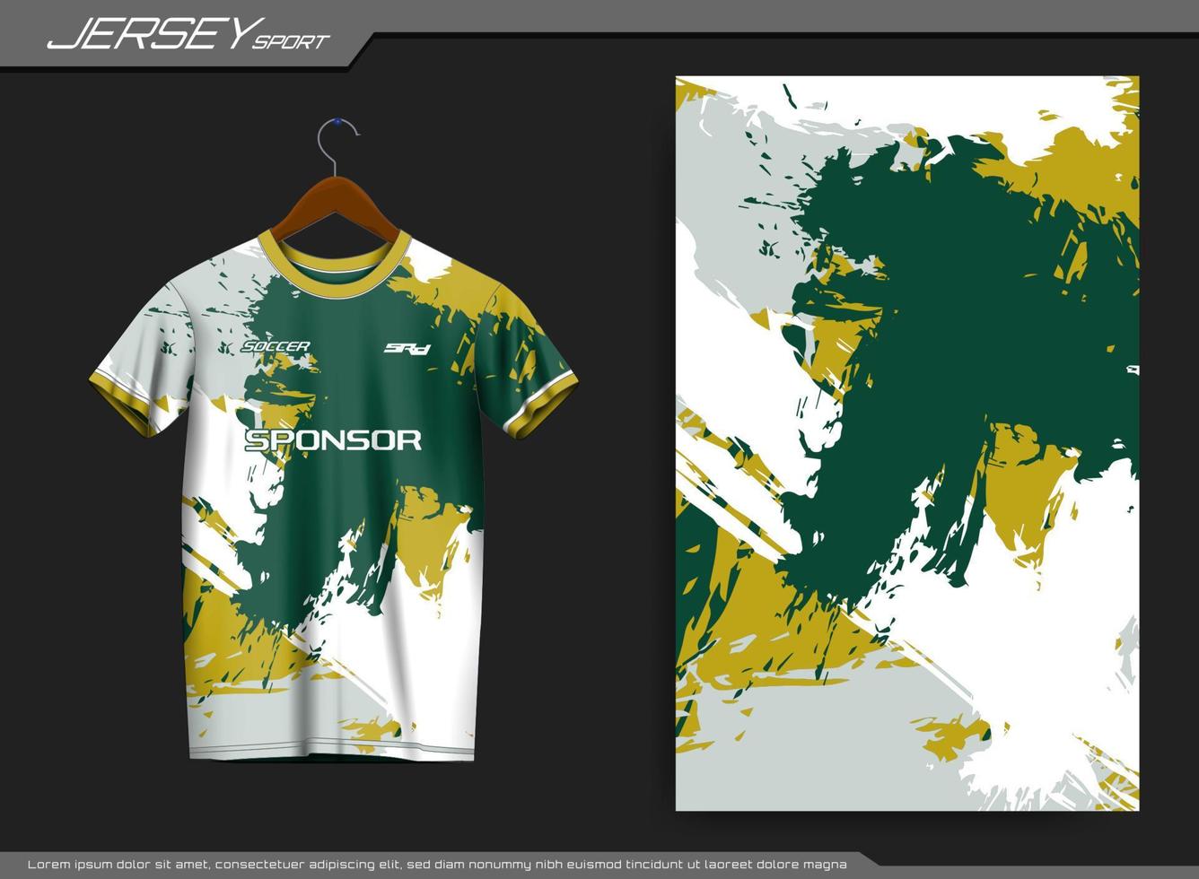 camiseta deportiva de punto. maqueta de camiseta de fútbol para club de fútbol. adecuado para jersey, fondo, afiche, etc. vector