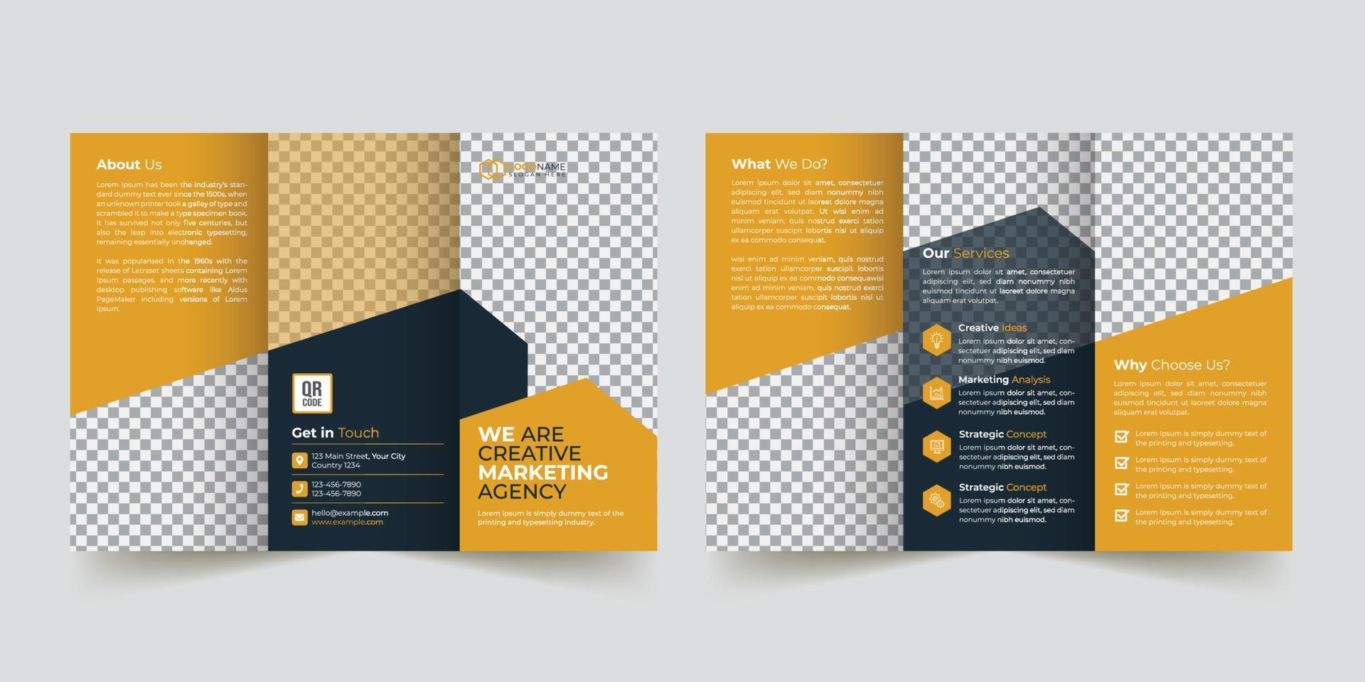 Corporate Trifold Brochure Template Design vector