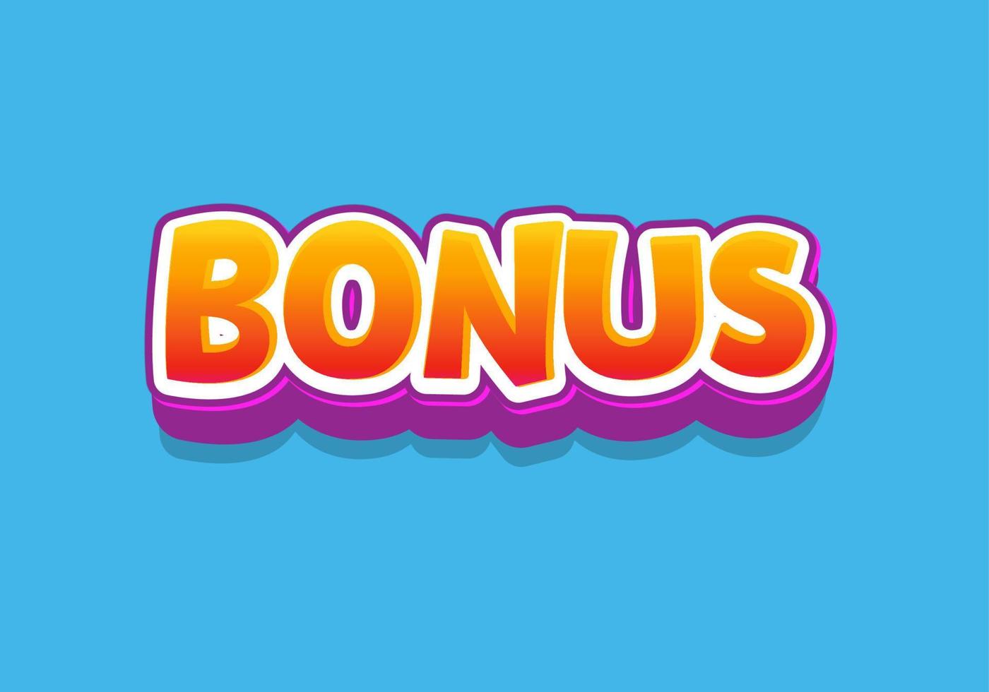 bonus text effect vector