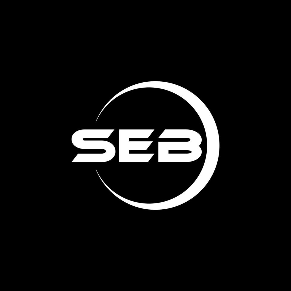 SEB letter logo design in illustrator. Vector logo, calligraphy designs for logo, Poster, Invitation, etc.