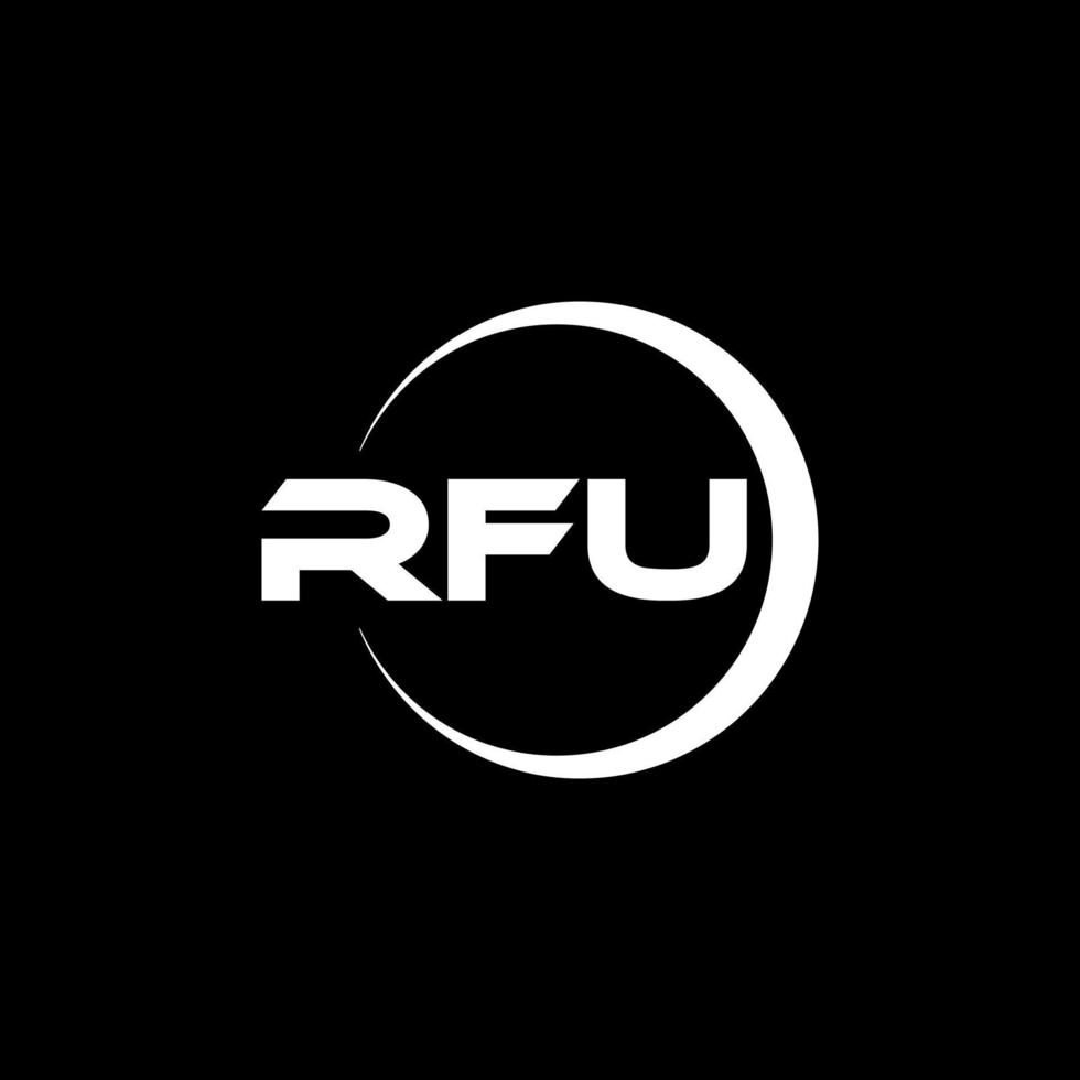 RFU letter logo design in illustrator. Vector logo, calligraphy designs for logo, Poster, Invitation, etc.