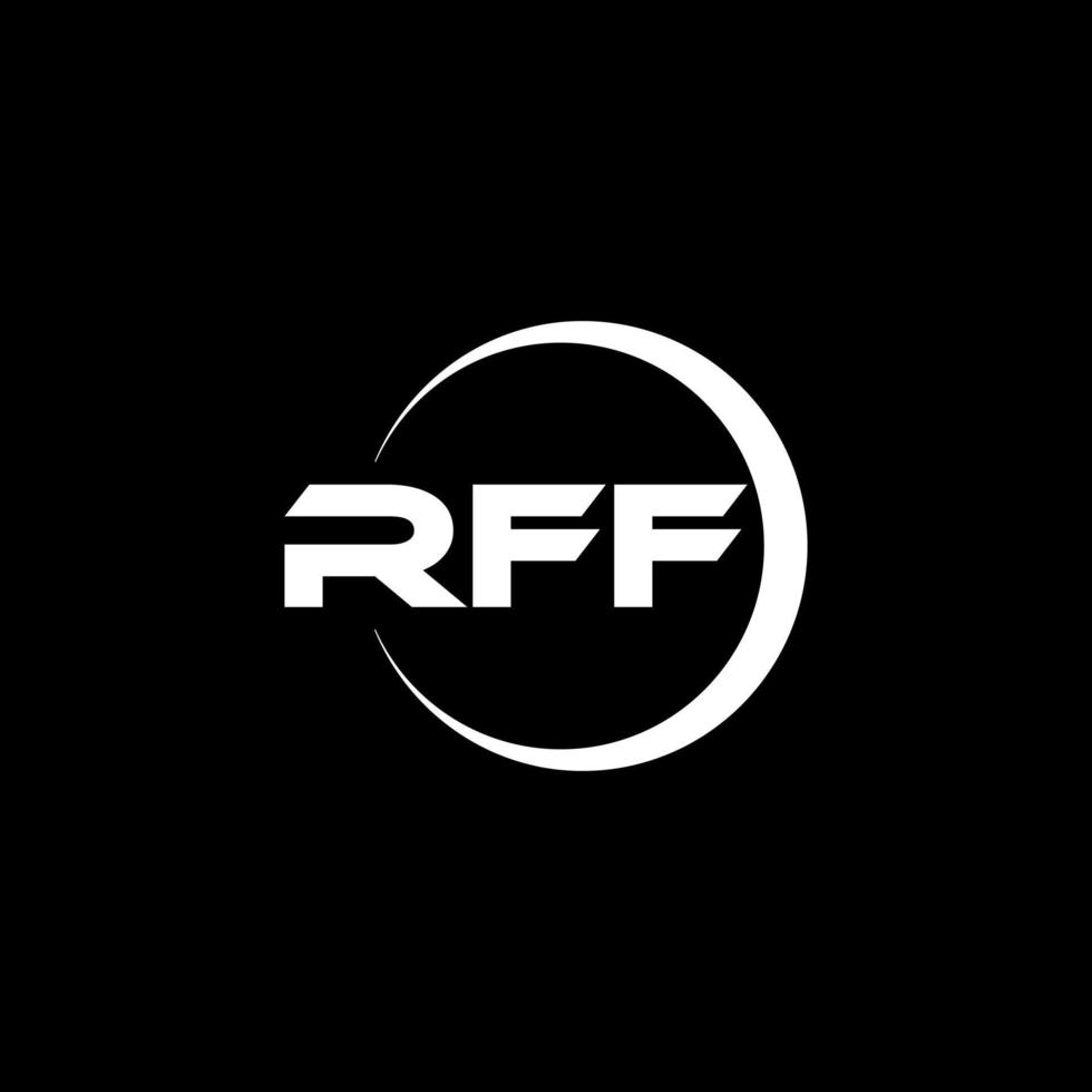 diseño de logotipo de letra rff en ilustrador. logotipo vectorial, diseños de caligrafía para logotipo, afiche, invitación, etc. vector