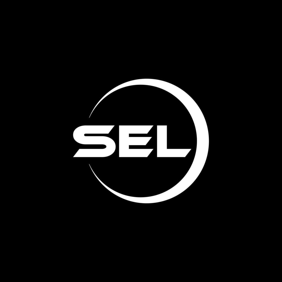 SEL letter logo design in illustrator. Vector logo, calligraphy designs for logo, Poster, Invitation, etc.