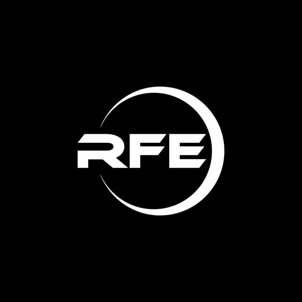 RFE letter logo design in illustrator. Vector logo, calligraphy designs for logo, Poster, Invitation, etc.