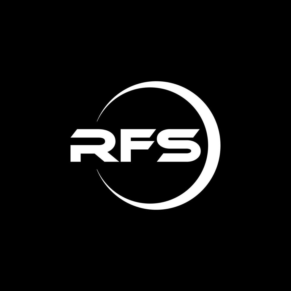 RFS letter logo design in illustrator. Vector logo, calligraphy designs for logo, Poster