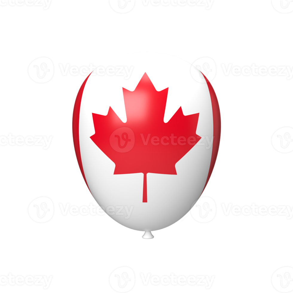 Canada balloon. 3d render png