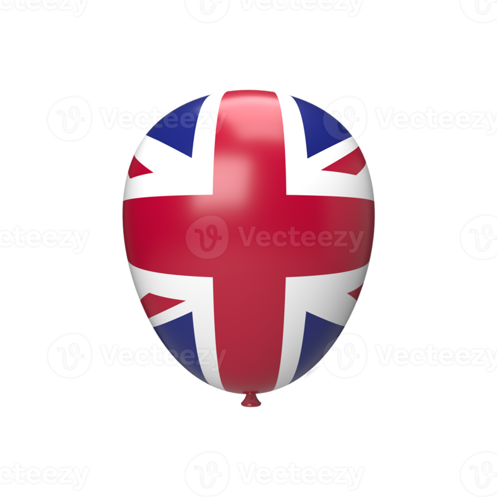 england balloon. 3d render png