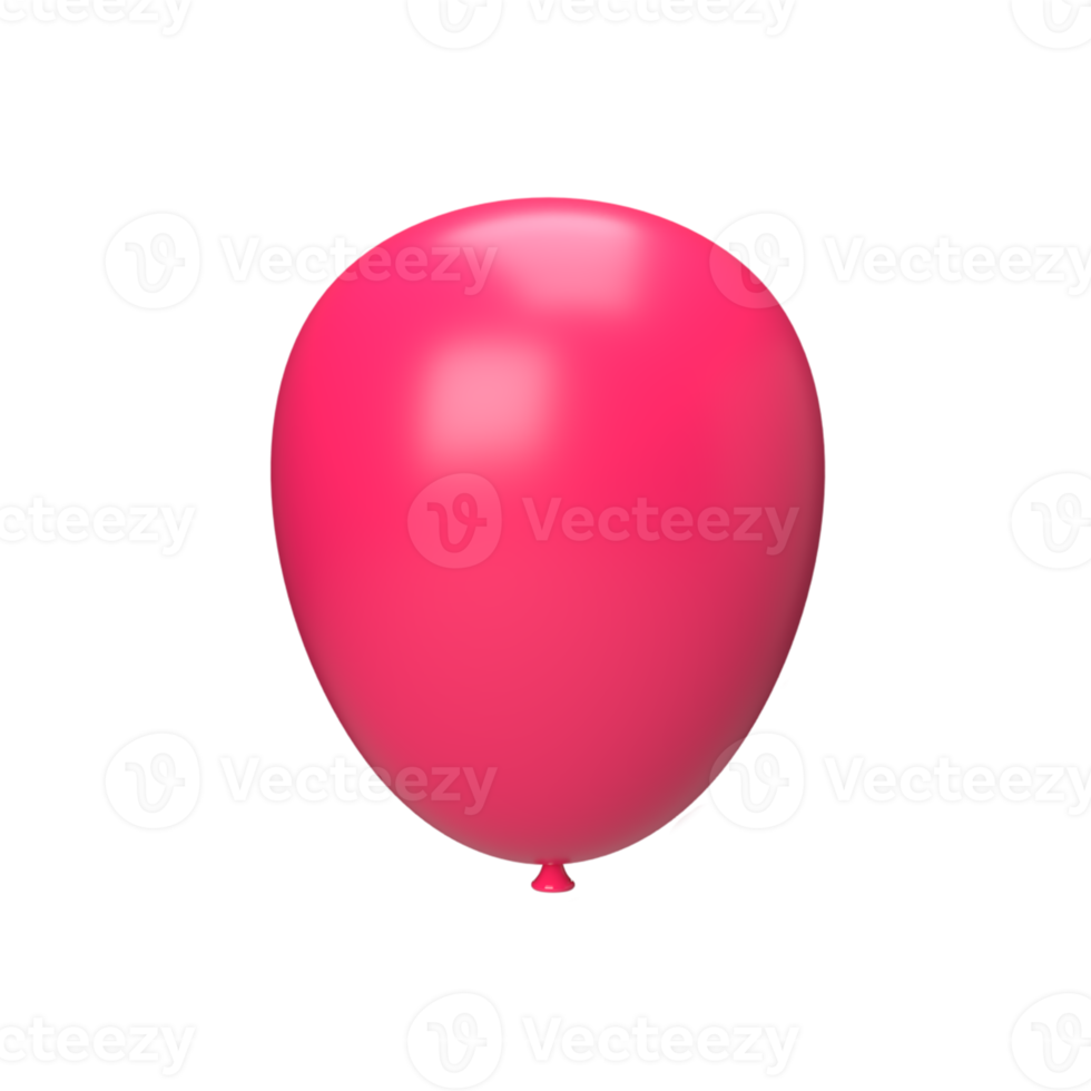 pink balloon. 3d render png