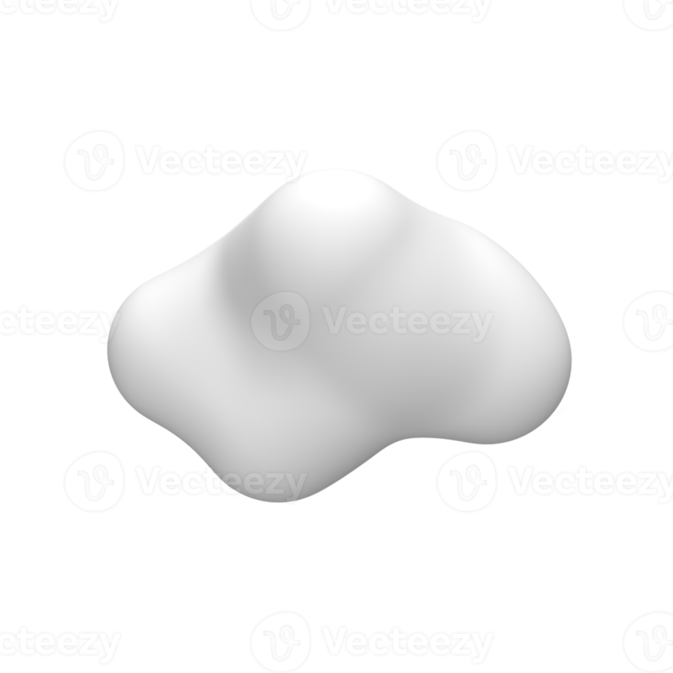 Cartoon clouds. 3d render png