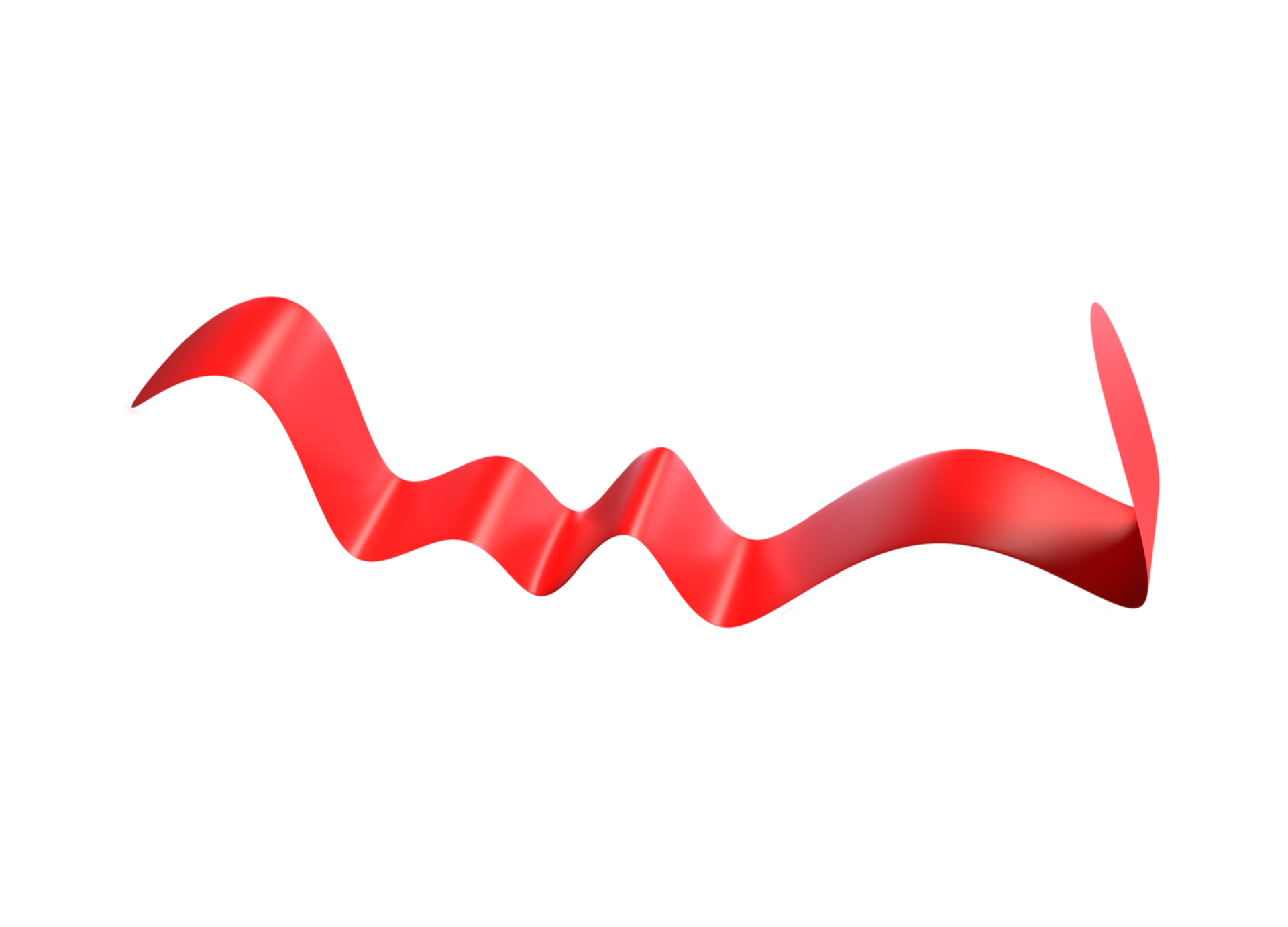 Red ribbons. 3d render 13360603 PNG