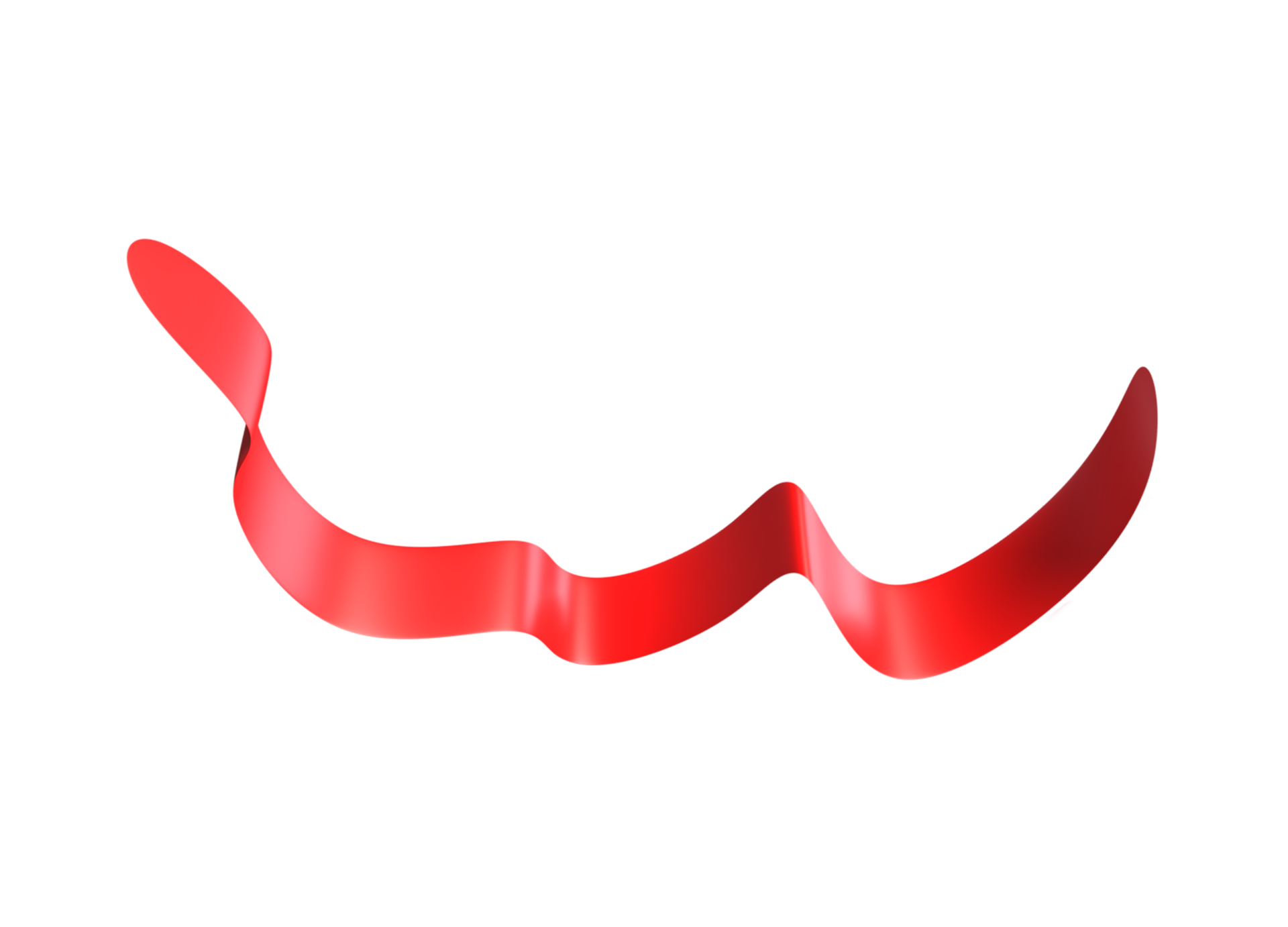Red ribbons. 3d render 13360607 PNG