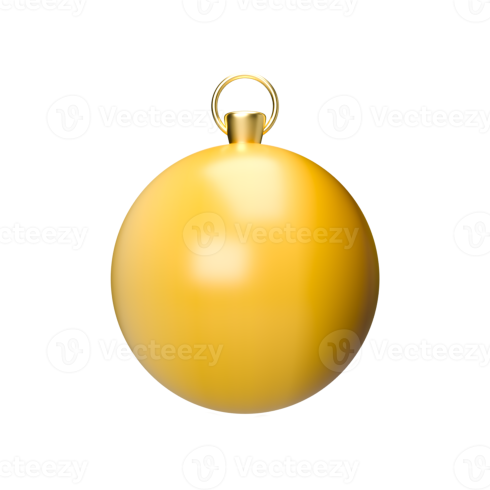 christmas ball ornament. 3d render png