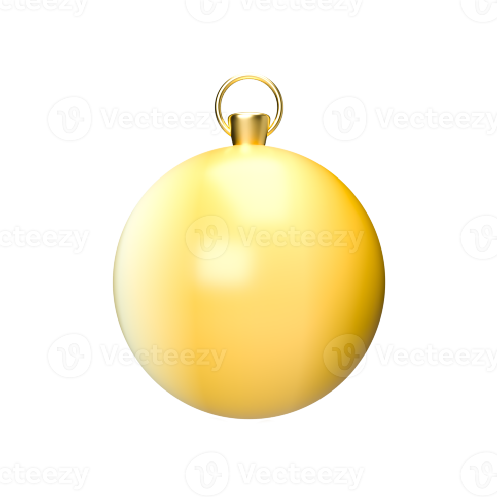 Weihnachtskugelverzierung. 3D-Rendering png