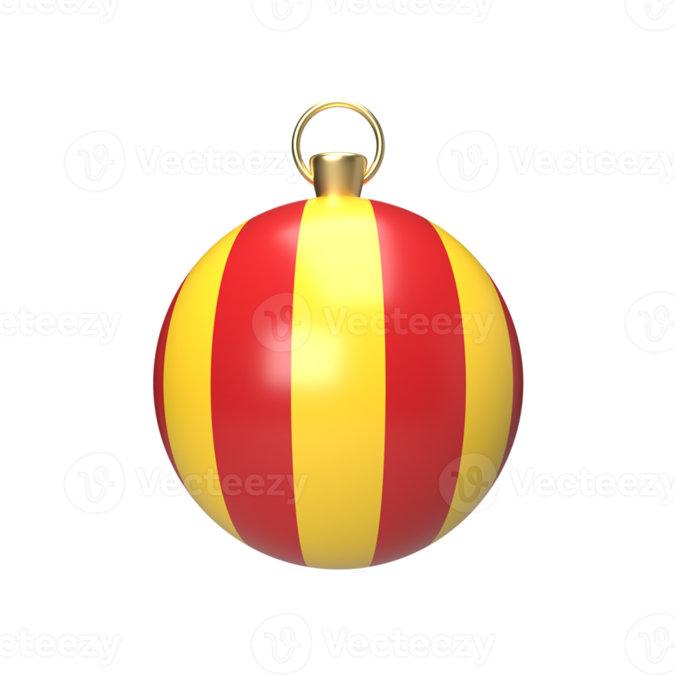 Kerstmis bal ornament. 3d geven png