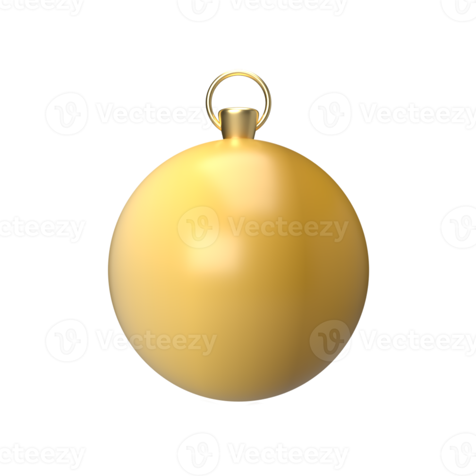 christmas ball ornament. 3d render png