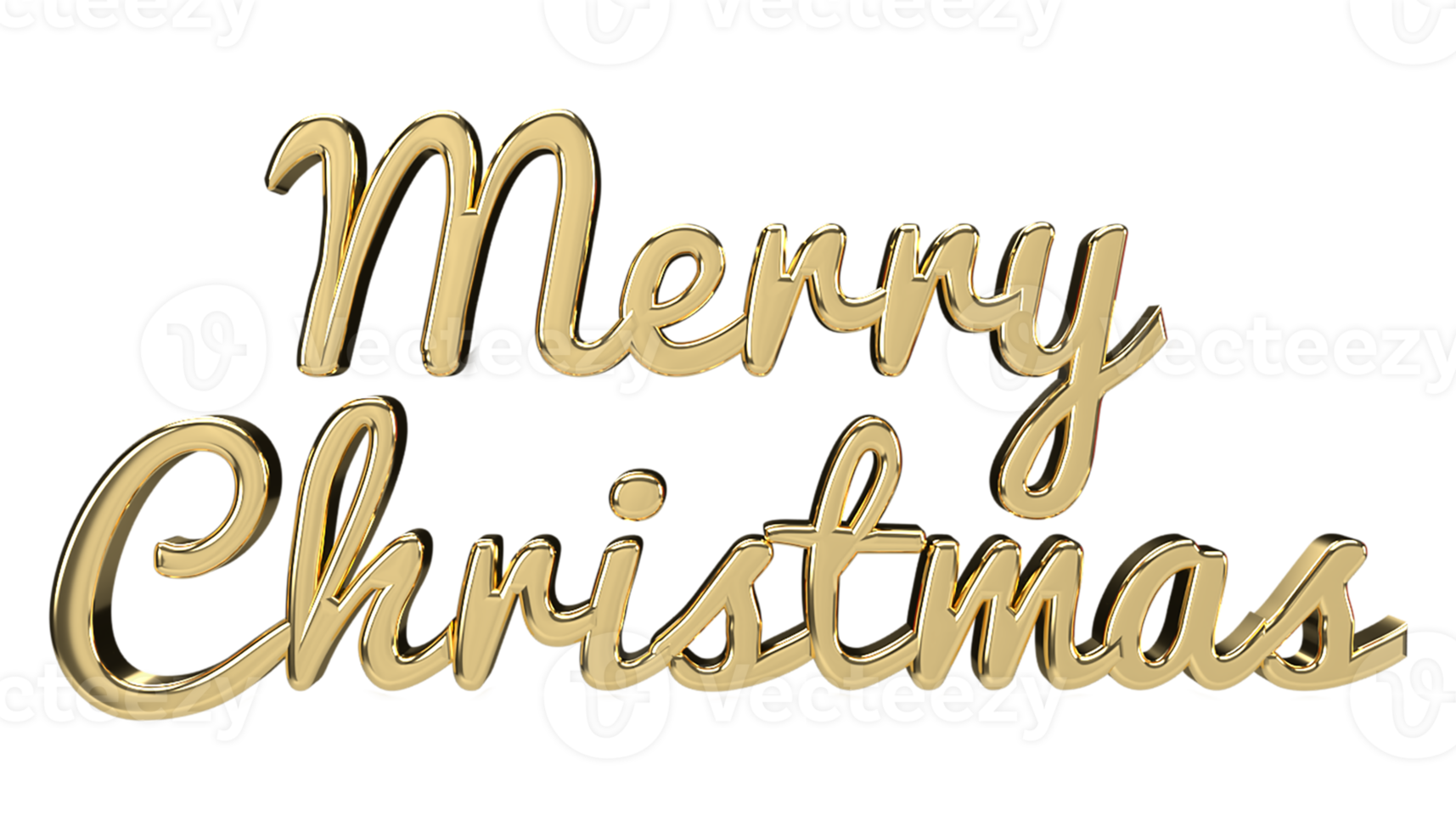 Merry Christmas gold lettering png
