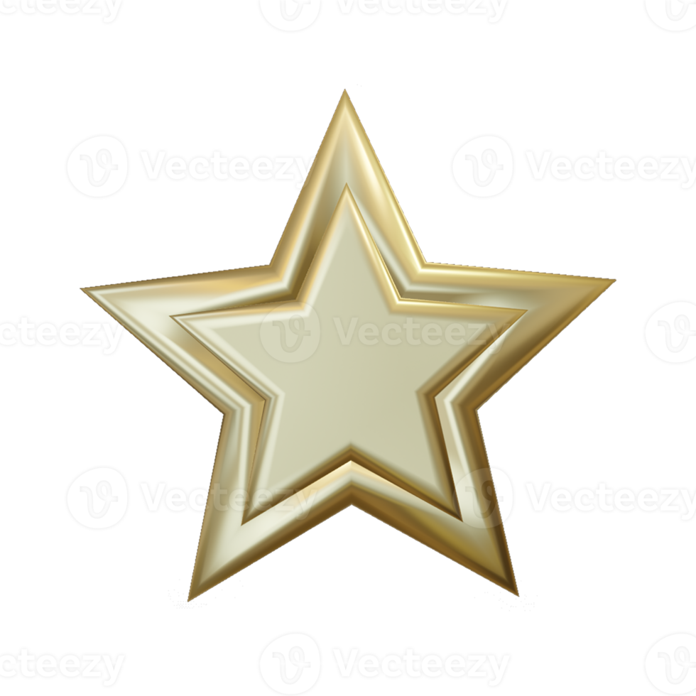 vuoto oro etichette e distintivo. 3d rendere png