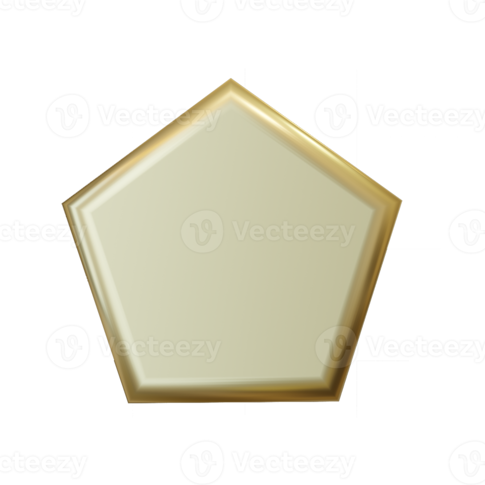 etiquetas e insignias de oro en blanco. renderizado 3d png