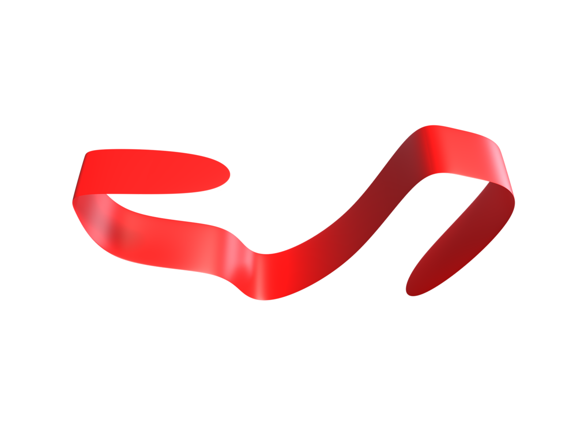 Red ribbons. 3d render 13360730 PNG