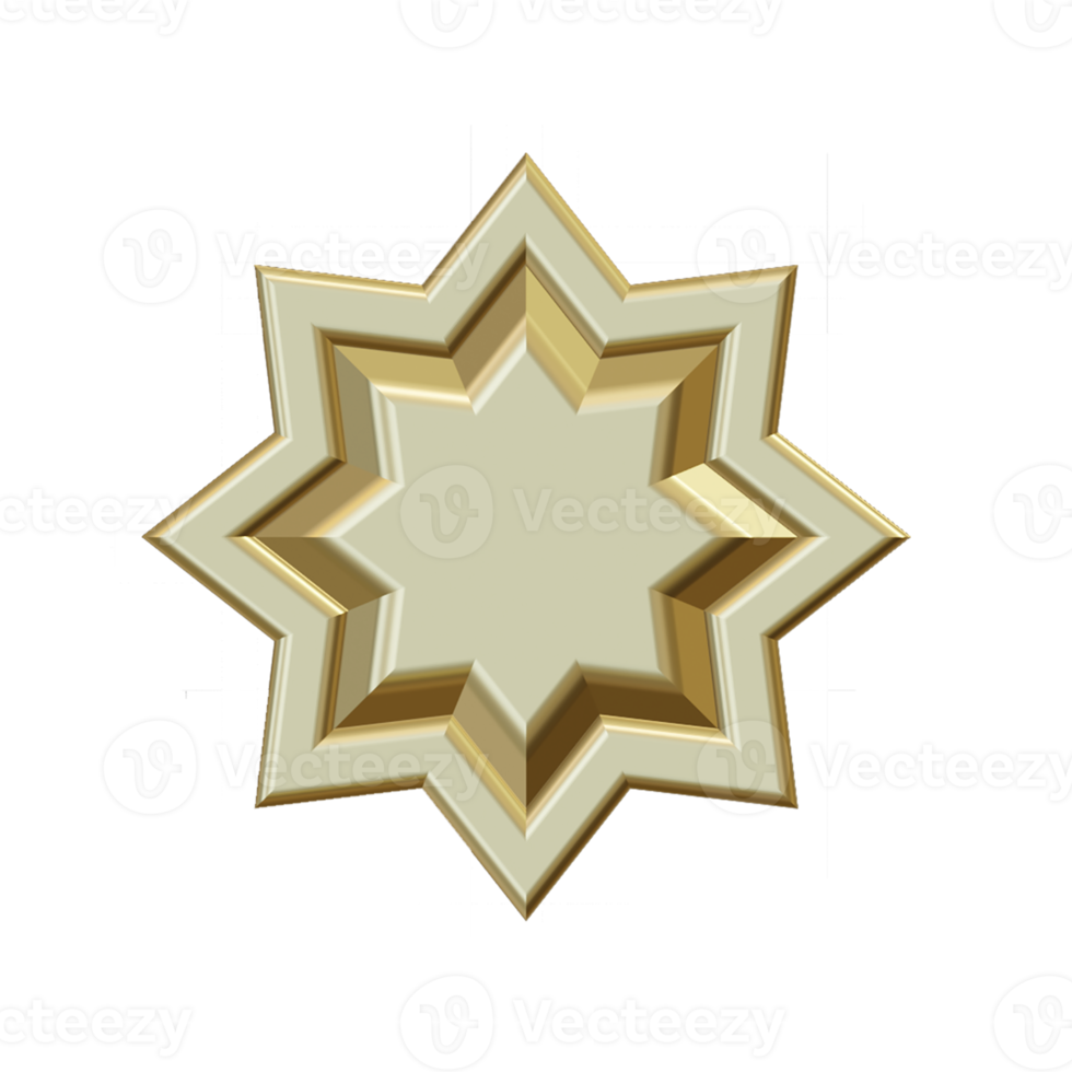 blank gold labels and badge. 3d render png