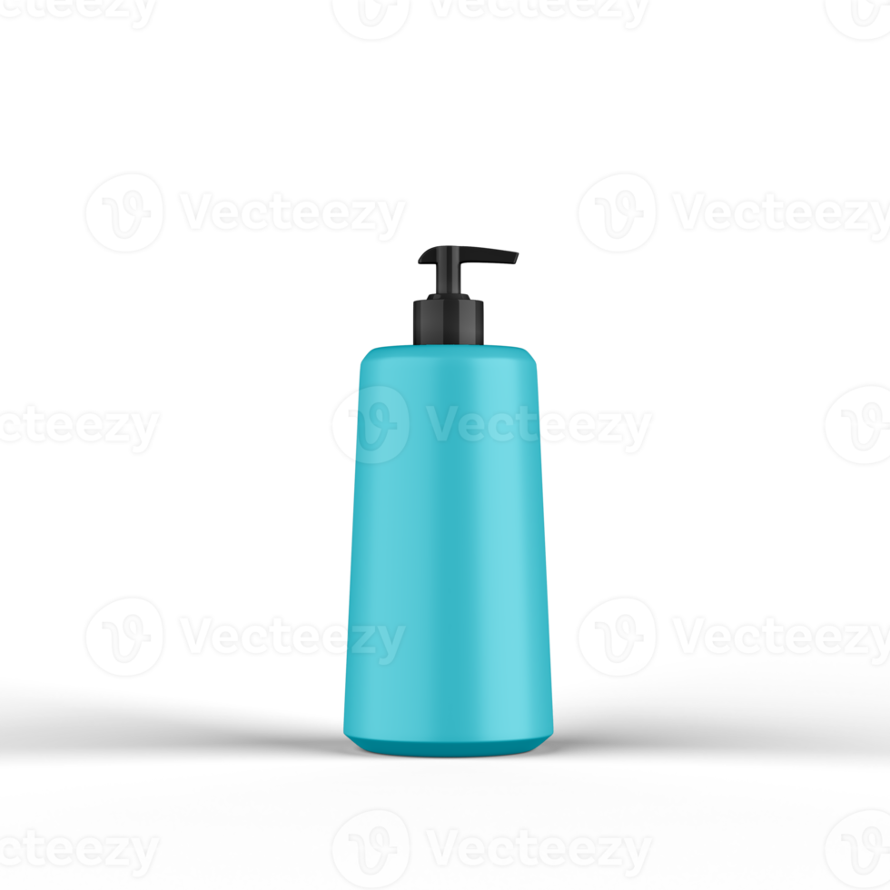 Shampoo Plastic Bottle 3D Rendering png