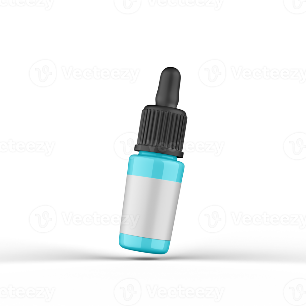 Glass Cosmetic Bottle 3D Rendering png