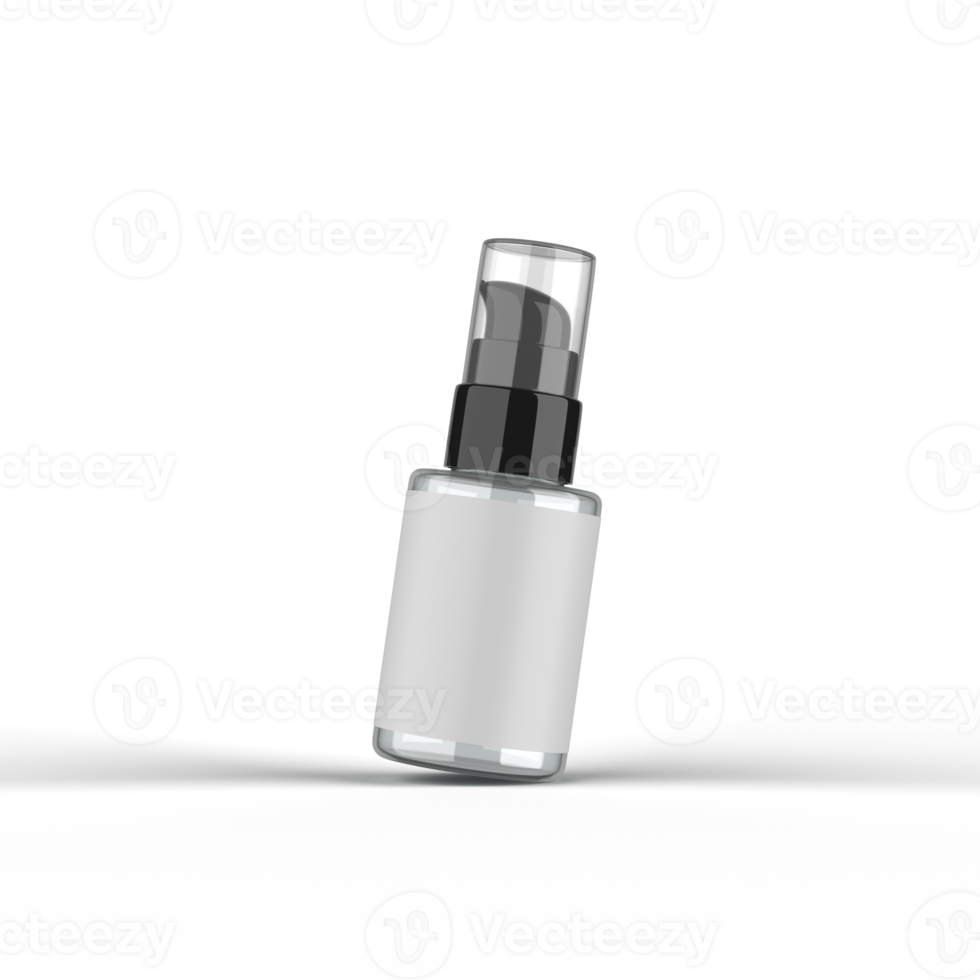 Airless Pump Bottle 3D Rendering png