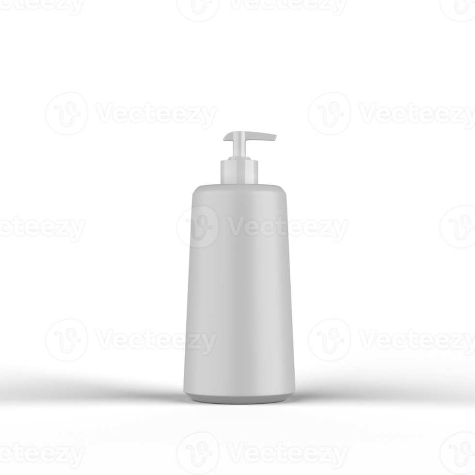Shampoo Plastic Bottle 3D Rendering png