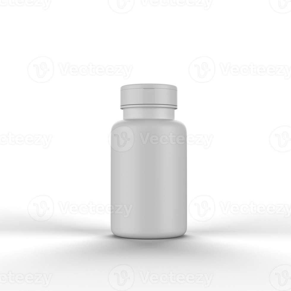 Vitamin Supplement Bottle 3D Rendering png