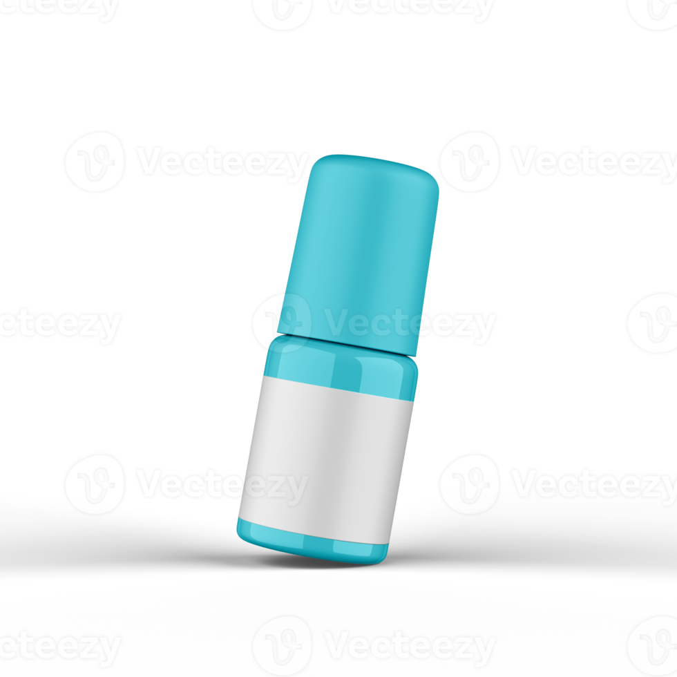 Glass Roll-on Bottle 3D Rendering png