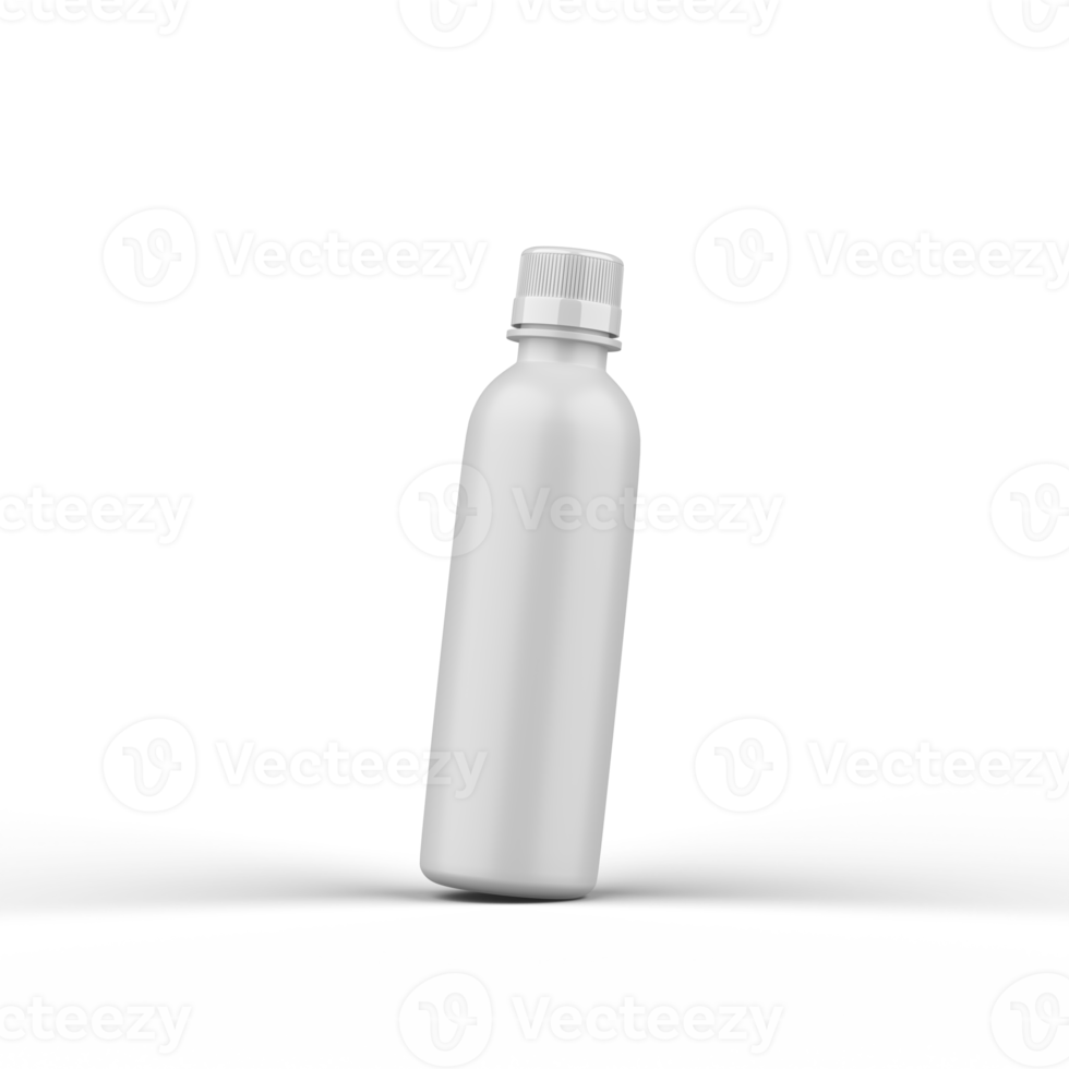 Matte Plastic Bottle 3D Rendering png